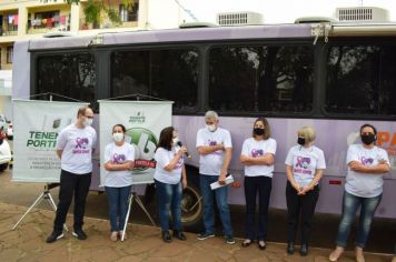 Foto - Ônibus Lilás – Combate à violência contra a Mulher