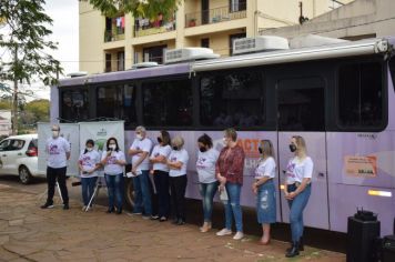 Foto - Ônibus Lilás – Combate à violência contra a Mulher