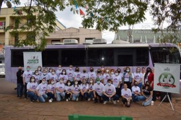 Foto - Ônibus Lilás – Combate à violência contra a Mulher