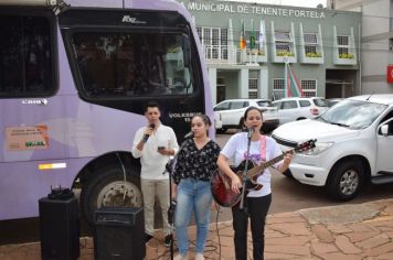 Foto - Ônibus Lilás – Combate à violência contra a Mulher