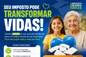 CONTRIBUINTES PODEM DESTINAR PARTE DO IMPOSTO DE RENDA PARA FUNDOS SOCIAIS