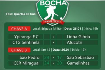 MUNICIPAL DE BOCHA DEFINE PRIMEIROS SEMIFINALISTAS