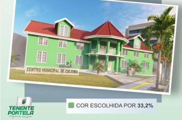 RESULTADO DA ENQUETE: CENTRO CULTURAL CONTINUARÁ COM A COR VERDE