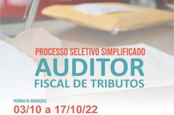 TENENTE PORTELA ABRE PROCESSO SELETIVO SIMPLIFICADO PARA CONTRATAÇÃO TEMPORÁRIA DE AUDITOR FISCAL DE TRIBUTOS