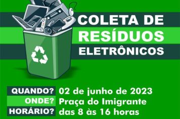 TENENTE PORTELA: DIA 02 DE JUNHO ACONTECE MAIS UMA COLETA DE LIXO ELETRÔNICO