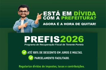 PREFIS 2026: ATÉ 100% DE DESCONTO PARA VOCÊ FICAR EM DIA COM A PREFEITURA