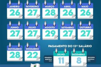 PREFEITURA DE TENENTE PORTELA DIVULGA CALENDÁRIO DE PAGAMENTO DOS SERVIDORES