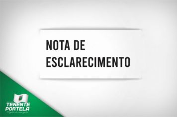  NOTA DE ESCLARECIMENTO: