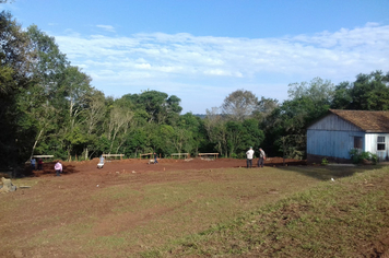 Iniciadas as obras de quadra poliesportiva na Comunidade Linha Becker  