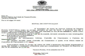Junta Militar Divulga Edital de Convocação