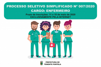 PUBLICADO EDITAL DE PROCESSO SELETIVO SIMPLIFICADO