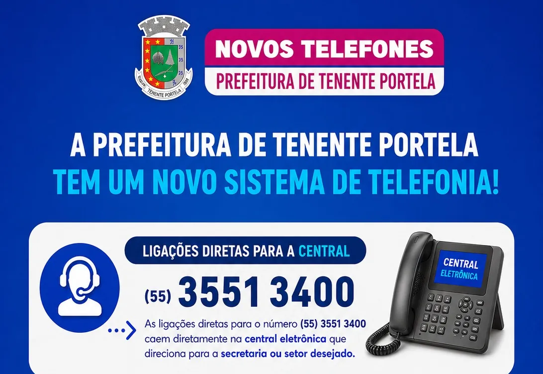 ATENDIMENTO MAIS ÁGIL E ACESSÍVEL MARCA NOVA ETAPA NA COMUNICAÇÃO DA PREFEITURA DE TENENTE PORTELA