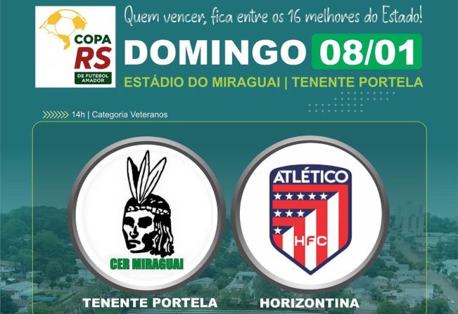 COPA RS: CER MIRAGUAI TEM JOGO DECISIVO NESTE DOMINGO EM TENENTE PORTELA