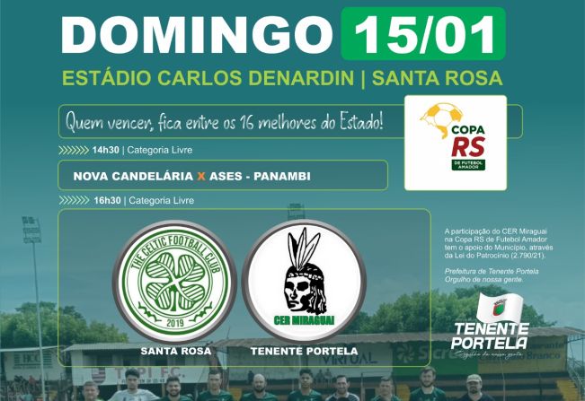 COPA RS: CER MIRAGUAI JOGA EM SANTA MARIA NESTE DOMINGO, Notícias