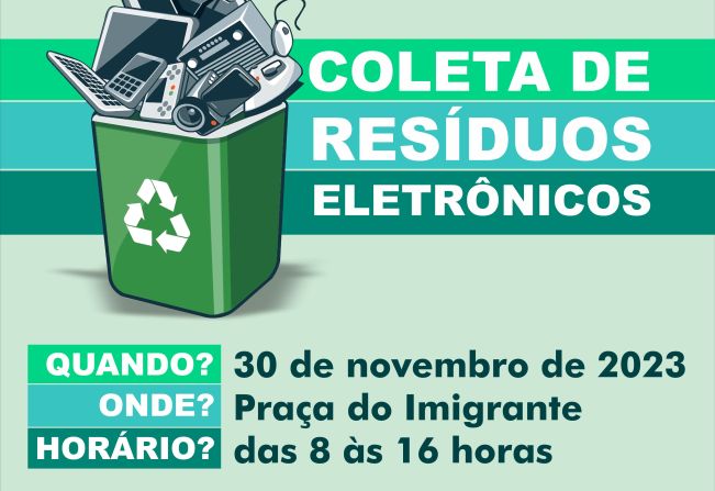 LIXO ELETRÔNICO: ÚLTIMA COLETA DO ANO ACONTECERÁ NO PRÓXIMO DIA 30