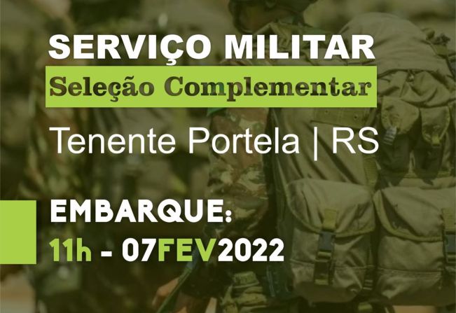 SERVIÇO MILITAR: SELEÇÃO COMPLEMENTAR 2022