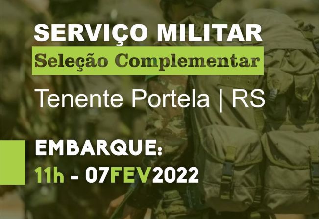 SERVIÇO MILITAR: SELEÇÃO COMPLEMENTAR 2022 