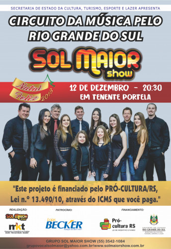 Grupo Vocal Sol Maior fará show nesta quarta em Tenente Portela