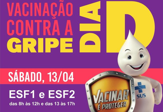 SÁBADO É “DIA D” DE VACINAÇÃO CONTRA A GRIPE