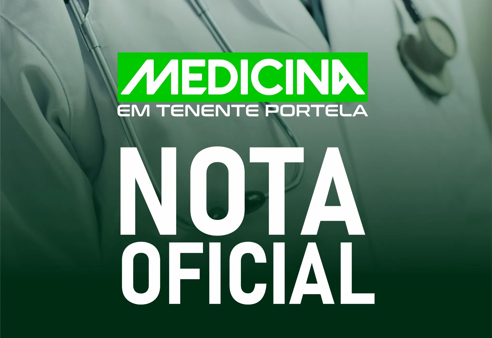 TENENTE PORTELA MANIFESTA LAMENTO COM REVOGAÇÃO DE EDITAL PARA NOVOS CURSOS DE MEDICINA