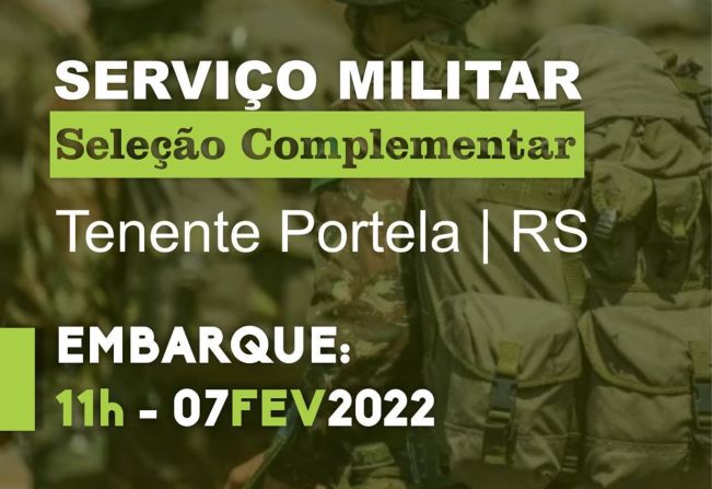 SERVIÇO MILITAR: SELEÇÃO COMPLEMENTAR 2022 