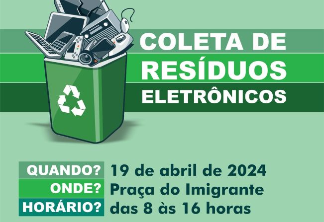 LIXO ELETRÔNICO: PRÓXIMA COLETA OCORRERÁ DIA 19 DE ABRIL