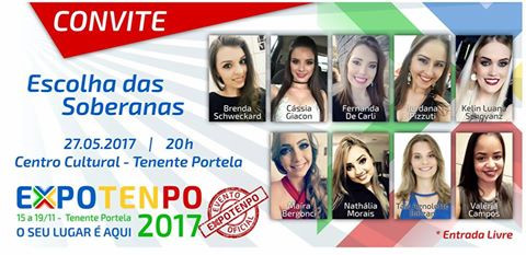 Convite para evento de escolha das Soberanas da Expotenpo 2017