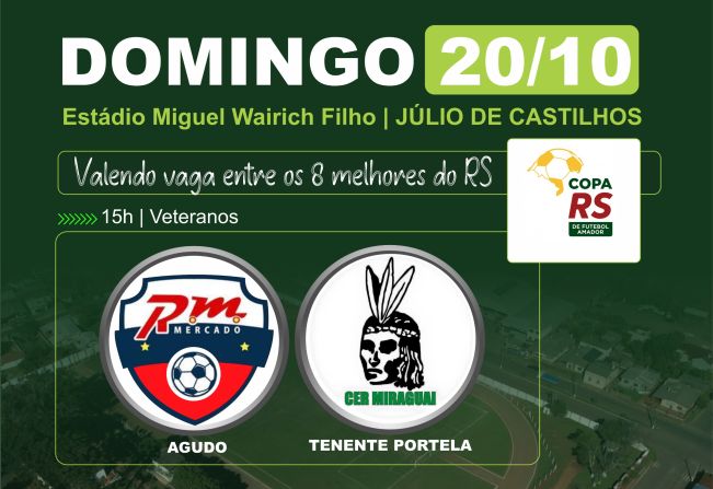 VETERANOS DO CER MIRAGUAI ENTRAM EM CAMPO PELA COPA RS