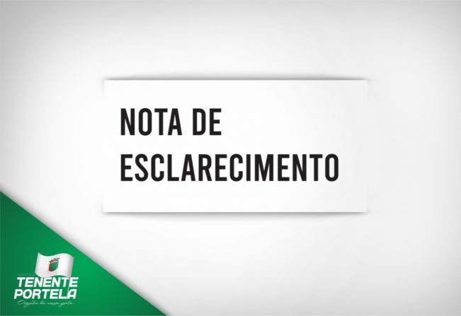  NOTA DE ESCLARECIMENTO: