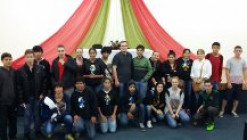 Encerramento do Projeto Pé na estrada com os alunos da Escola Ayrton Senna.