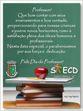 Secretaria de Educação homenageia crianças e professores pela passagem do seu dia