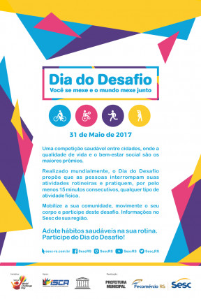  Dia do Desafio será na próxima quarta-feira, 21 de maio