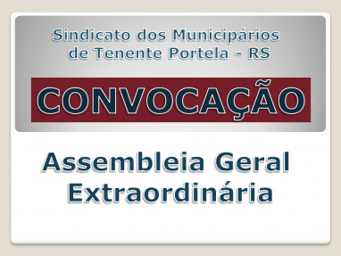 Sindicato convoca seus associados