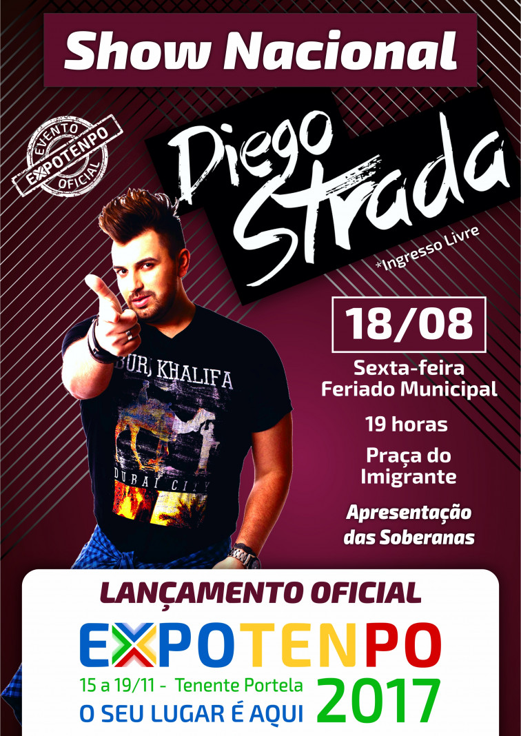 Lançamento Oficial da Expotenpo será no dia do aniversário de Tenente Portela
