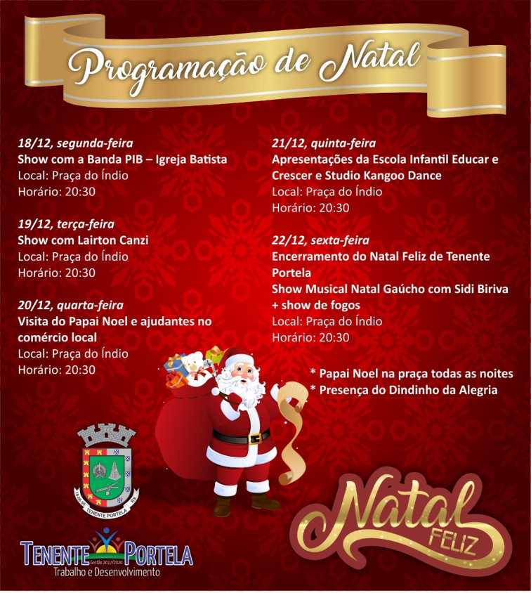 Confra a Programação de Natal 2017