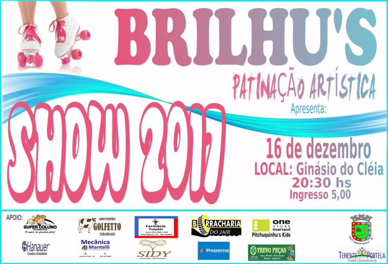 Show de Patinação Artística neste  Sábado em Tenente Portela