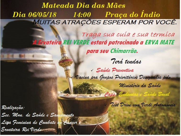 Dia das Mães será celebrado com Mateada neste Domingo 06/05