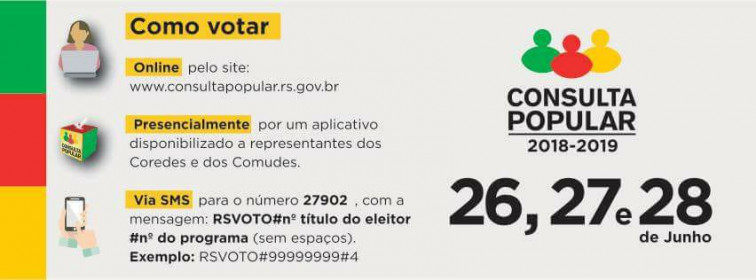 Participe da Consulta Popular 2018
