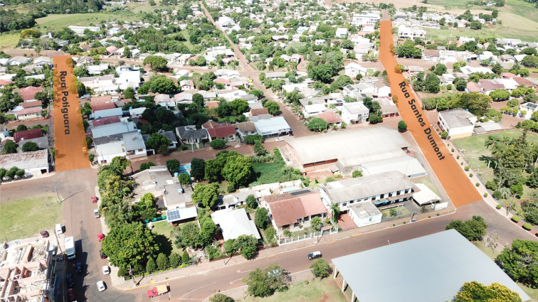 Seguem as obras para o asfaltamento das ruas Santos Dumont e Potiguara