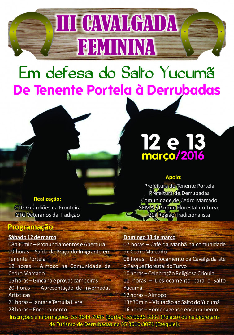 Cavalgada Feminina busca a preservação do Salto Yucumã