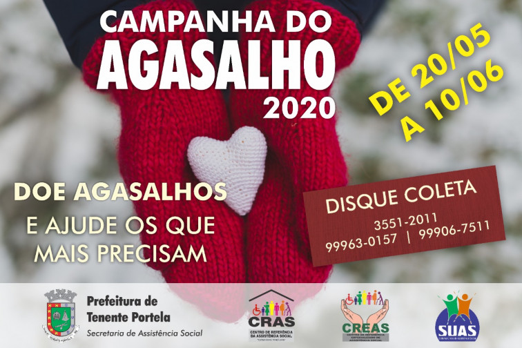 Lançada a Campanha do Agasalho 2020 de Tenente Portela